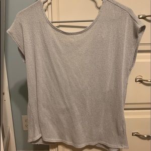 Knitted top with open back